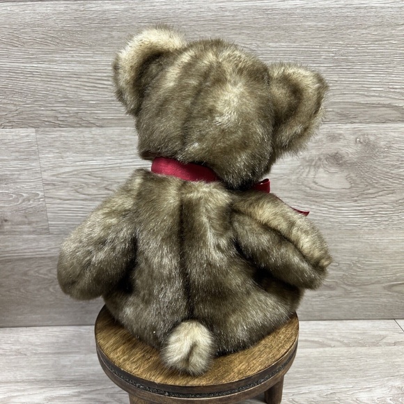 Bombay Co. Danny Teddy Bear Faux Mink Plush Russ Berrie 13" Stuffed Animal Toy - Picture 3 of 9